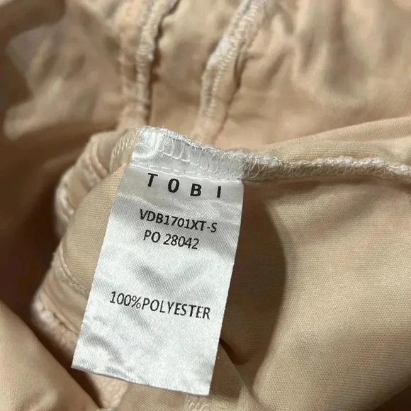 Tobi Bodycon Ivory Lace Crochet Overlay Halter Dress with Nude Slip S - Picture 8 of 9